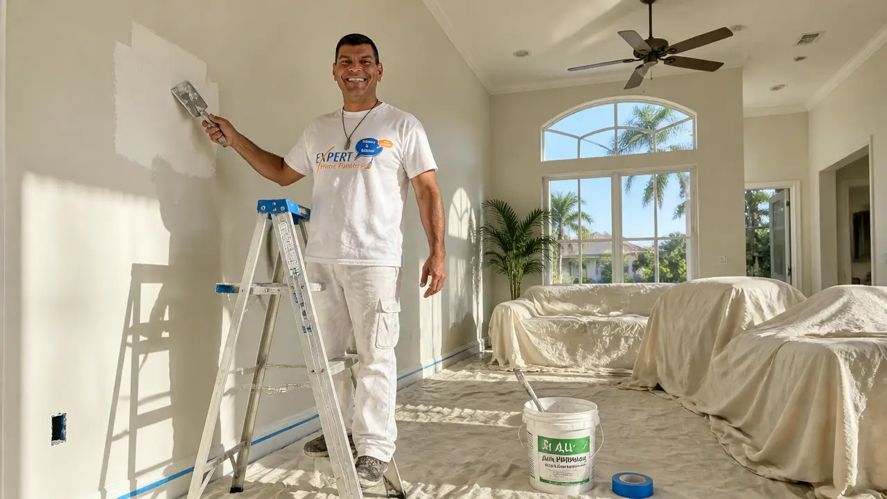 Expert Home Painters spackling and wall repair