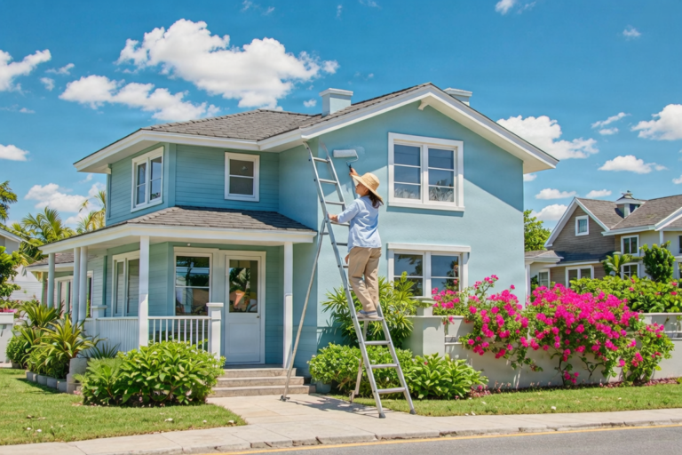 Sunny Florida day perfect for exterior painting.